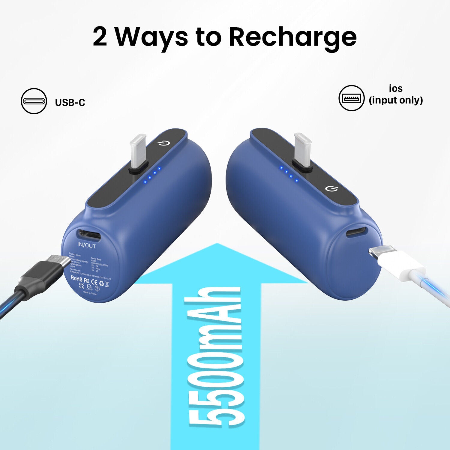 Mini Iphone Power Bank Portable Charger