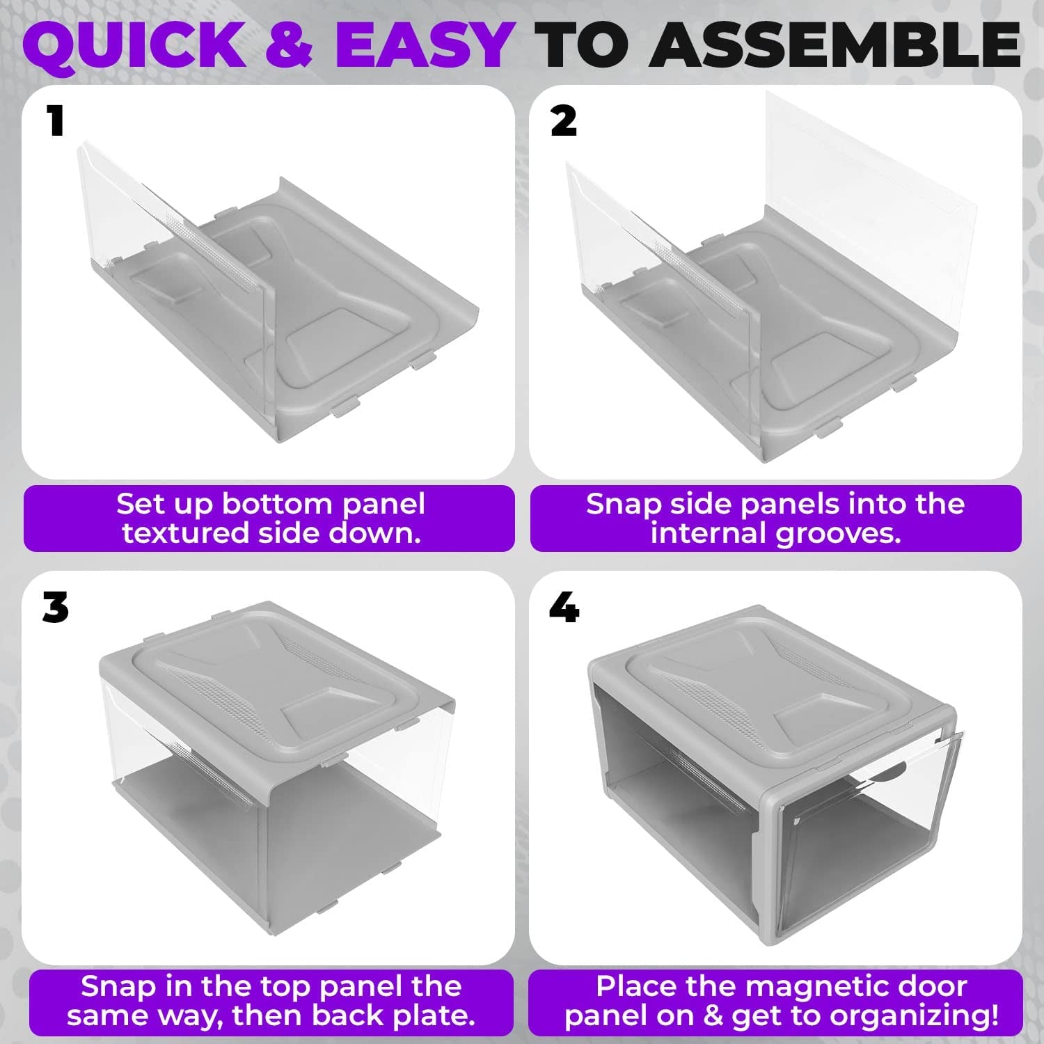 Clear Stackable Shoe Boxes