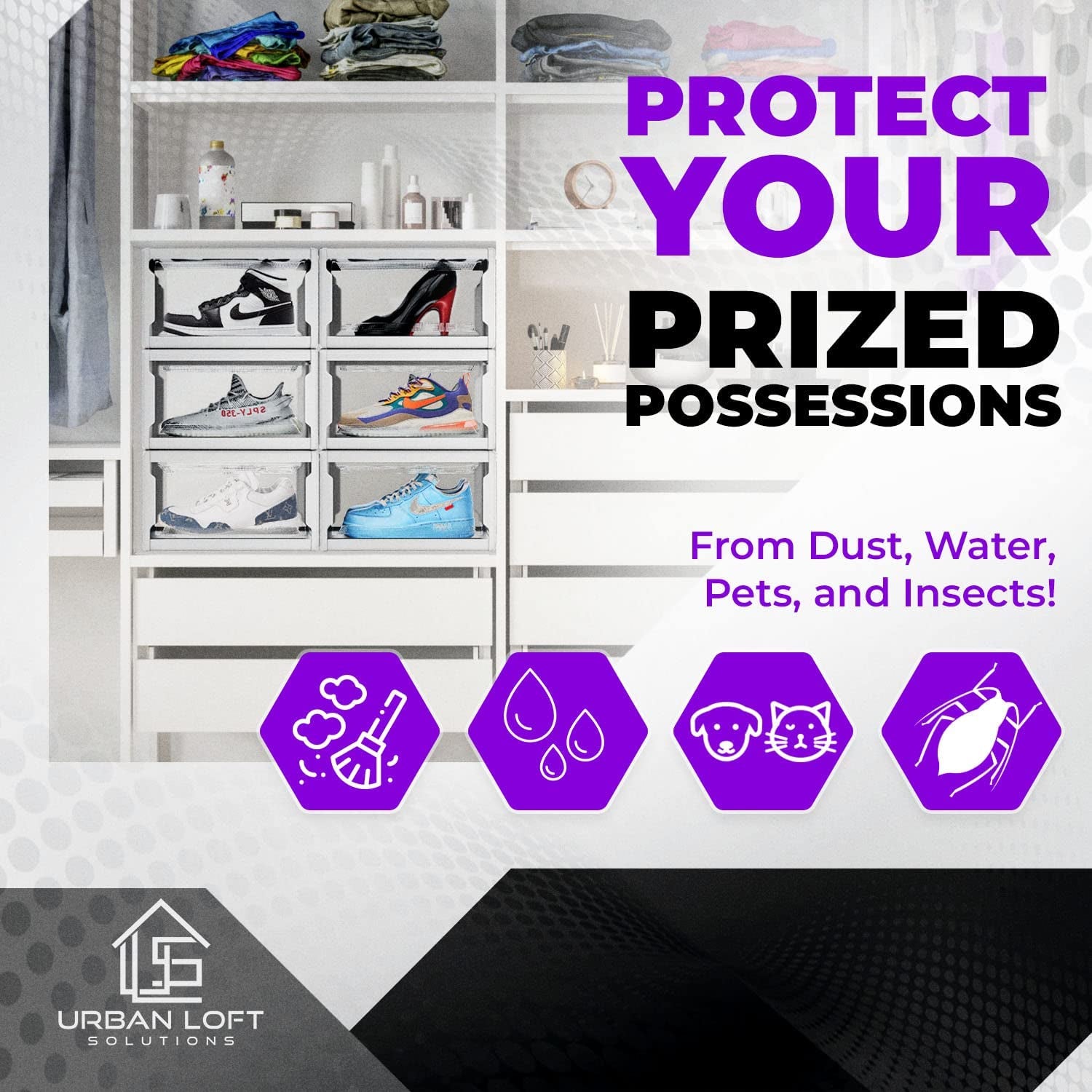 Clear Stackable Shoe Boxes
