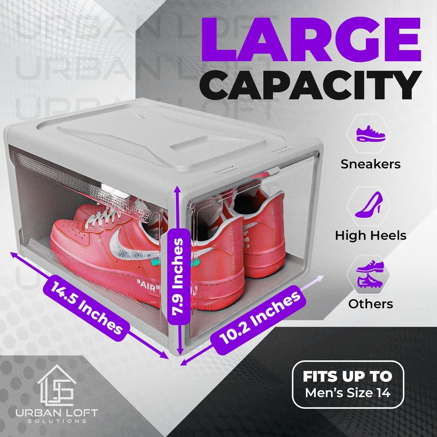 Clear Stackable Shoe Boxes