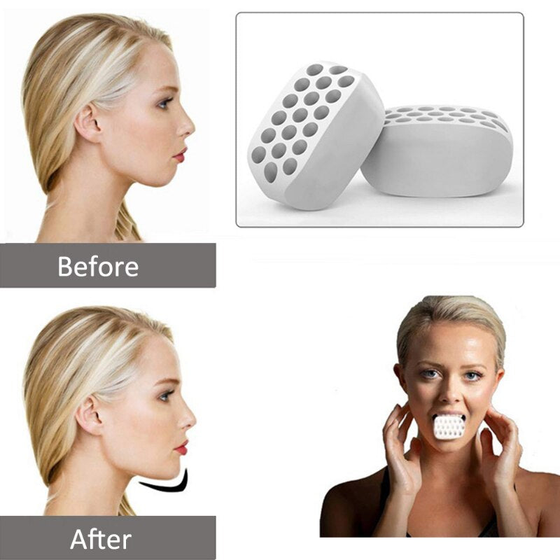 1/2Pcs Jaw Line Chew Ball Jaw Line Exerciser Ball Jaw Line Trainer Face Facial Muscle Exercise Ball Workout Fitness Equipment