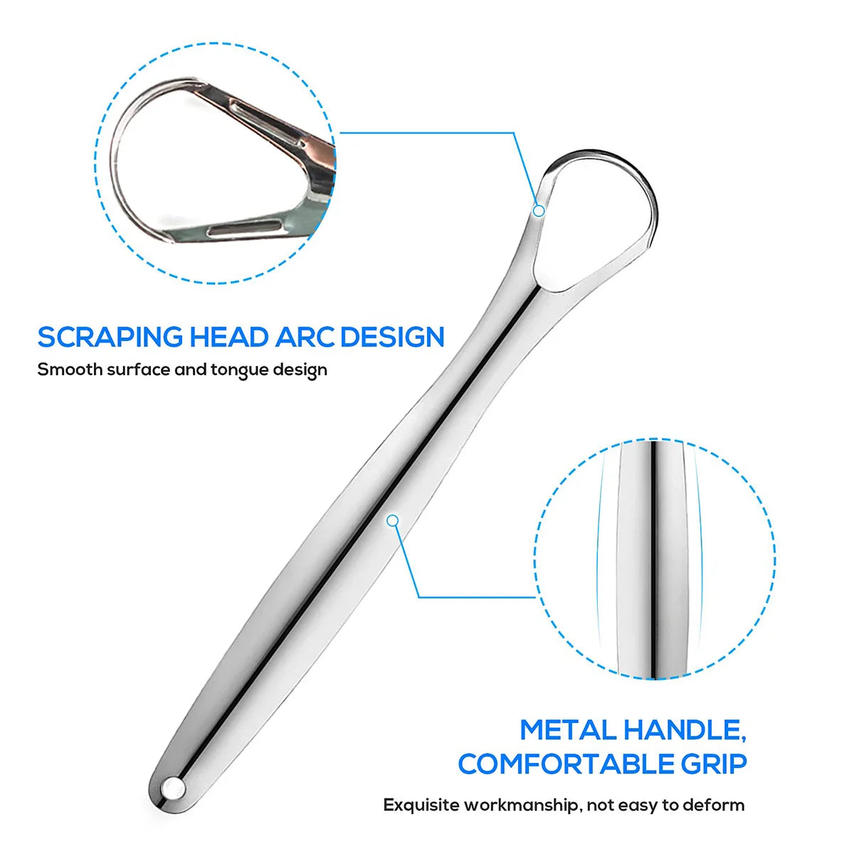 Metal Tongue Scraper 